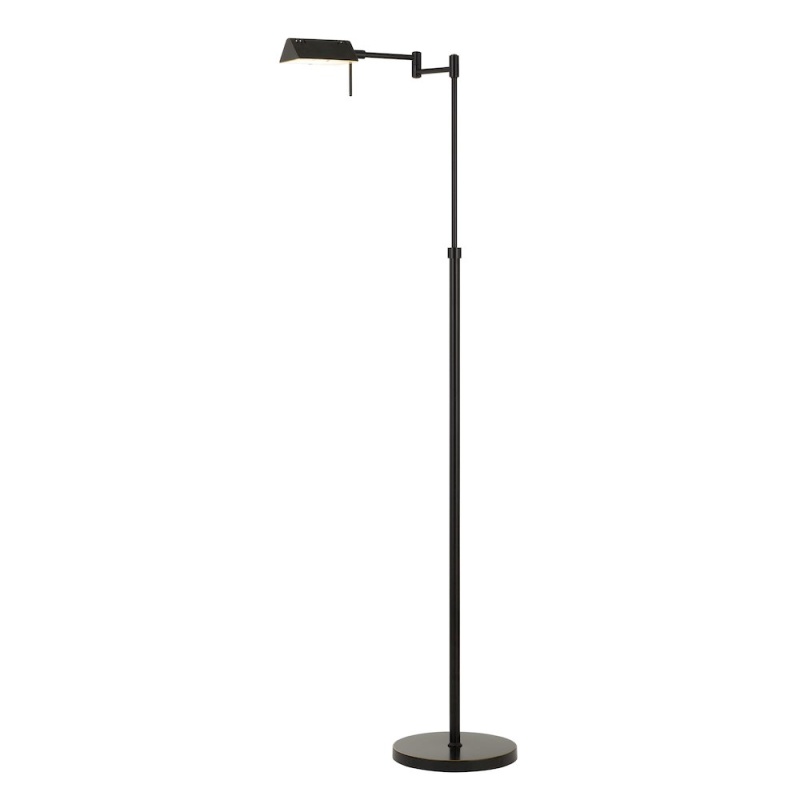Metal Led 10W, 780 Lumen, 3K Pharmacy Swing Arm Adjustable Floor Lamp