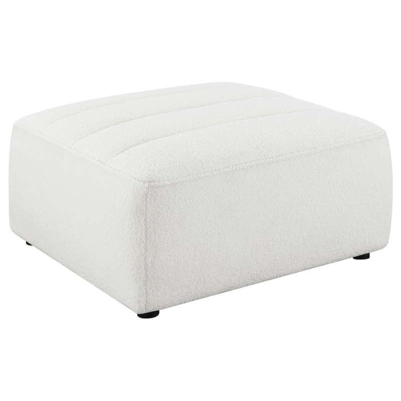 Sunny Square Upholstered Ottoman Natural