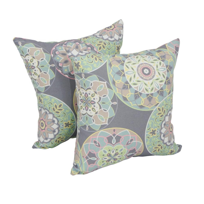 17-Inch Square Polyester Outdoor Throw Pillows (Set Of 2) 9910-S2-Od-106
