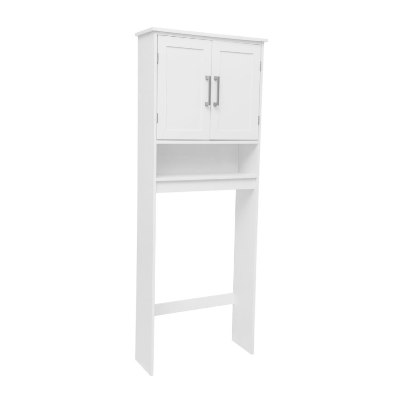 Modern Over The Toilet Bathroom Storage Cabinet Organizer, White