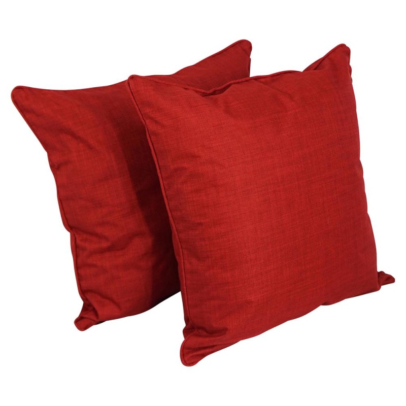 25-Inch Double-Corded Spun Polyester Square Floor Pillows With Inserts