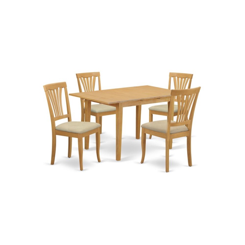 5 Pc Dinette Set - Kitchen Dinette Table And 4 Kitchen Chairs