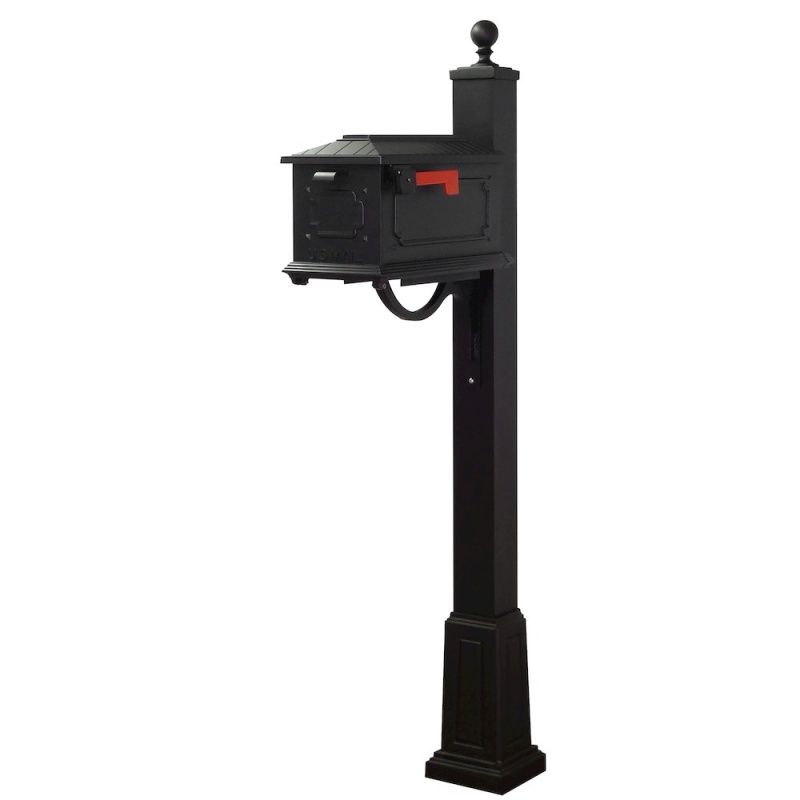 Kingston Curbside Mailbox and Springfield Mailbox Post with Base