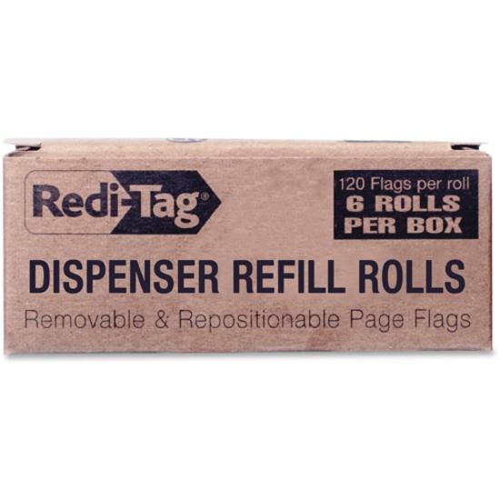Redi-Tag Sign Here Reversible Red Refill Rolls - 720 - 1.87" X 0.56" - Arrow - "Sign Here" - Red - Removable - 720 / Box