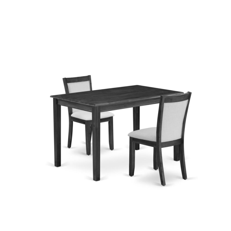 3 Piece Dining Room Furniture Set With Rectangle Dinette Table