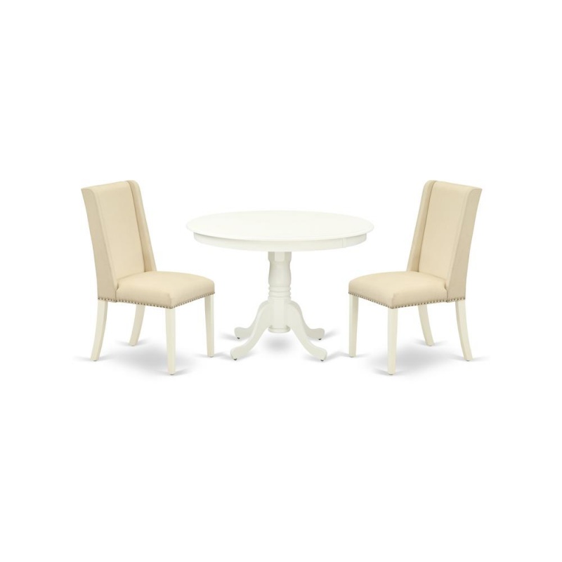 Dining Room Set Linen White, Hlfl3-Lwh-01