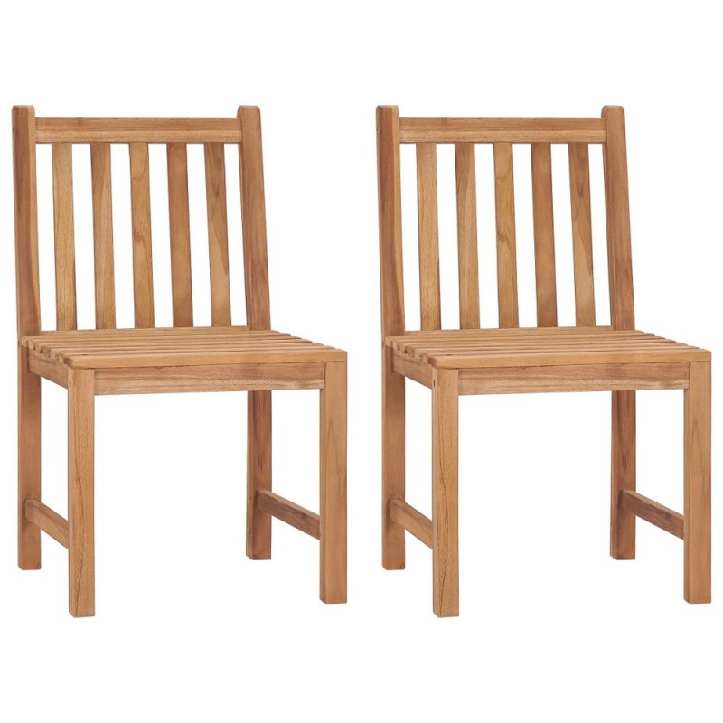 Vidaxl Garden Chairs 2 Pcs With Cushions Solid Teak Wood 2931