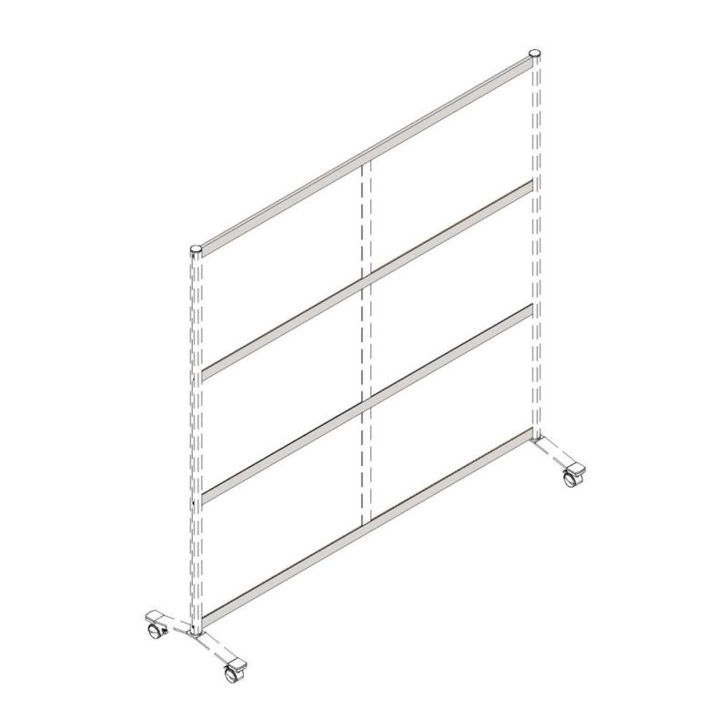 Lorell Double-Wide Panel Strip For Adaptable Panel System - 67" Width X 0.5" Depth X 1.8" Height - Aluminum - Silver