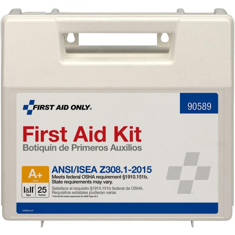 First Aid Only 25-Person Bulk Plastic First Aid Kit - Ansi Compliant - 141 X Piece(S) For 25 X Individual(S) - 1 Each
