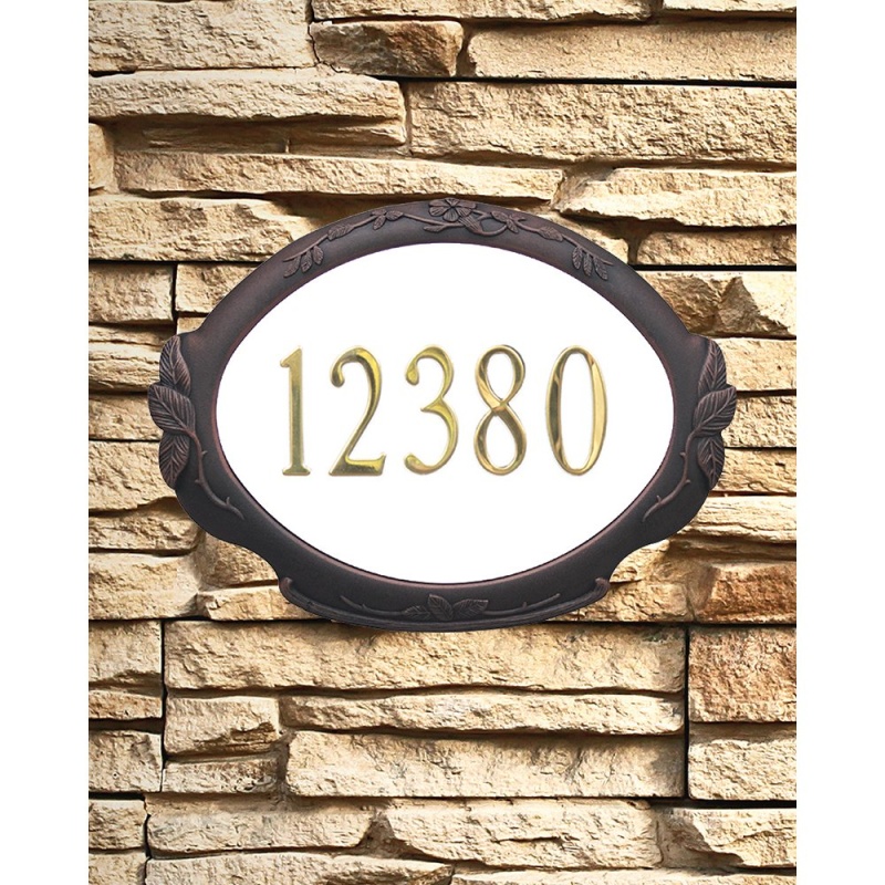 Floral Address Plaque