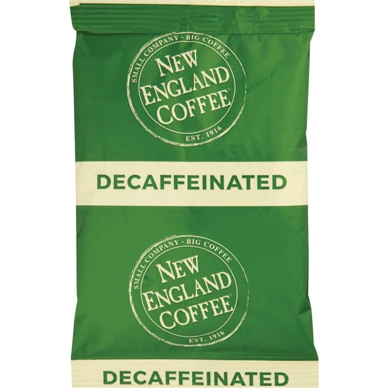 New England Portion Pack Decaf Breakfast Blend Coffee - Light/Medium - 2.5 Oz Per Pack - 24 / Carton