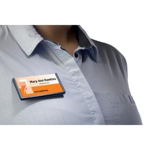 Durable® Framed Magnetic Name Badge - 1-1/8" X 2-1/4" - Plastic - Black - 25 / Box