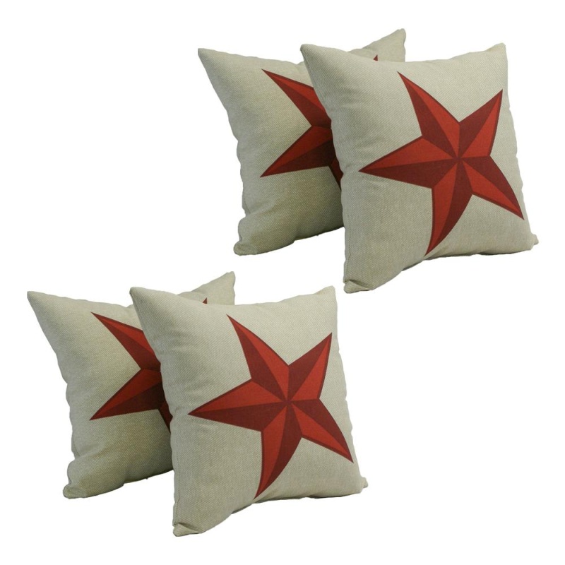 Spun Polyester 17-Inch Outdoor Throw Pillows (Set Of 4) Co-Jo18-08-S4
