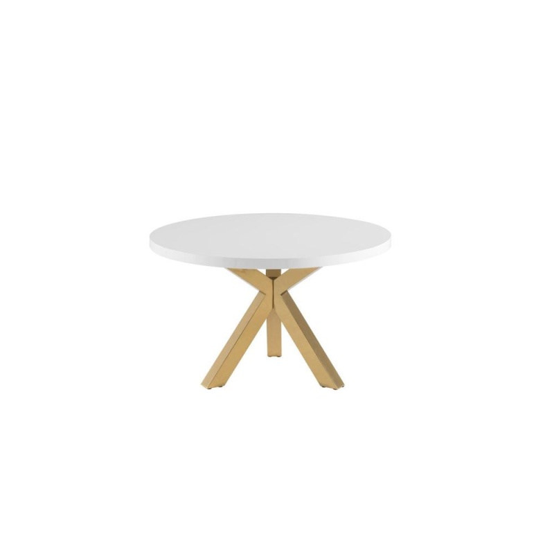 Lacquer Top Round Table , With Gold Base