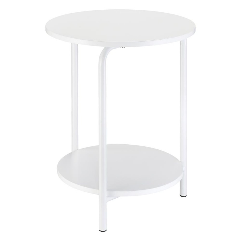 Elgin Metal Accent Table In White