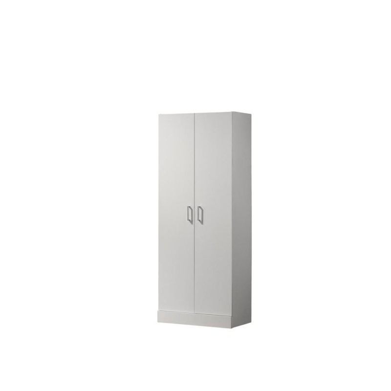 Alara White 60" Height Simplistic Modern Double Door Storage Cabinet