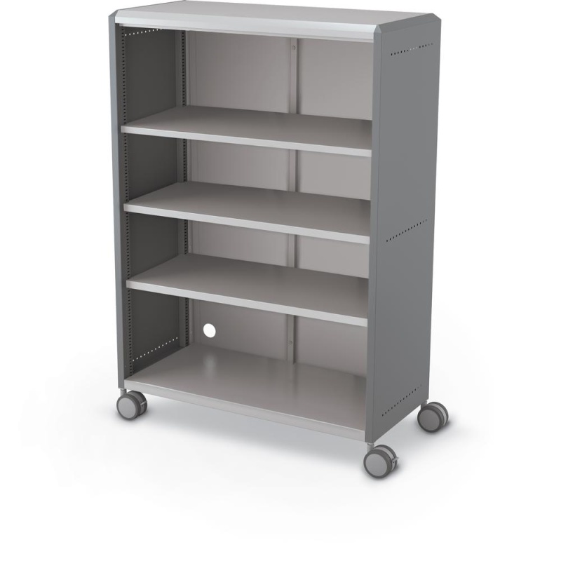 Compass Cabinet Grande - Shelves / Casters - Cool Grey
