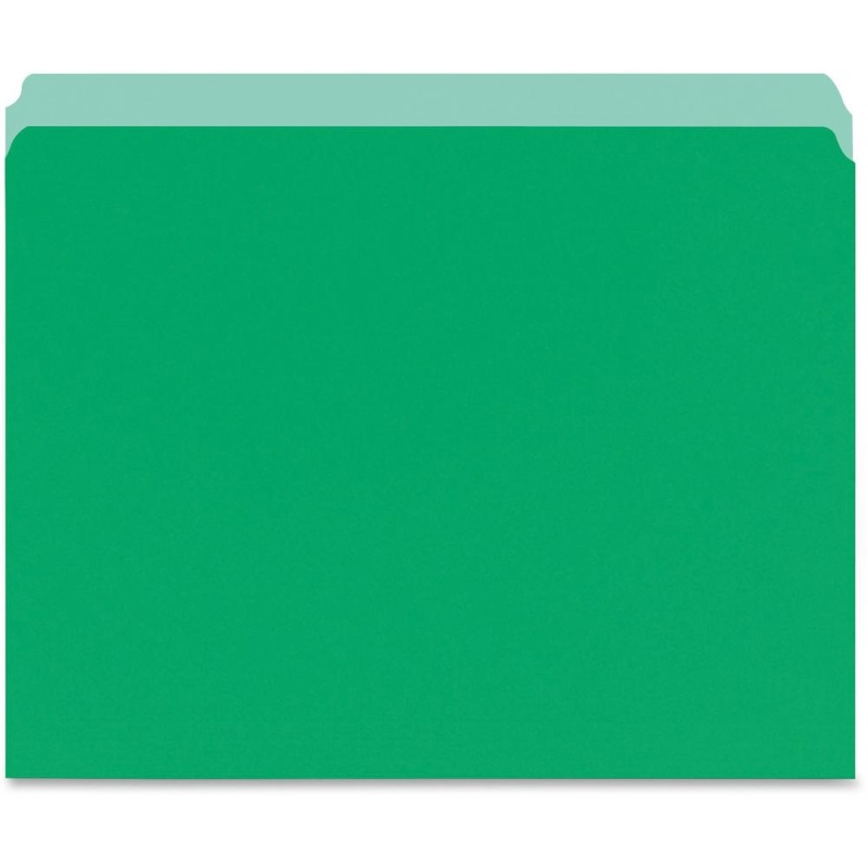 Pendaflex Letter Recycled Top Tab File Folder - 8 1/2" X 11" - Light Green - 30% Recycled - 100 / Box