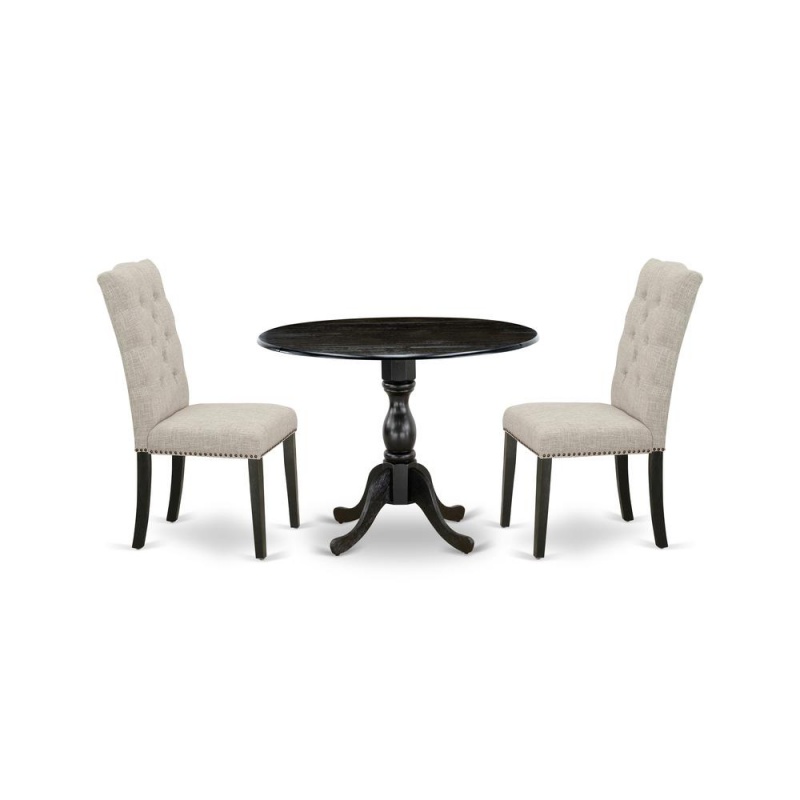 3 Piece Wood Dining Table Set