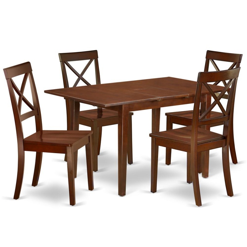 East West Furniture Mahogany Dining Room Set