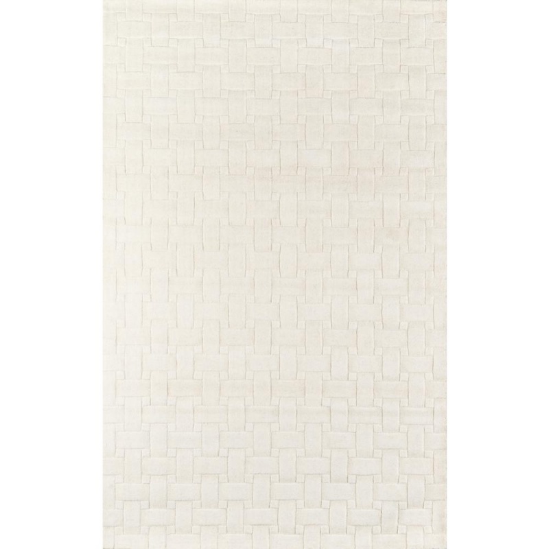 Contemporary Runner Area Rug, Ivory, 2'3" X 8' Runner