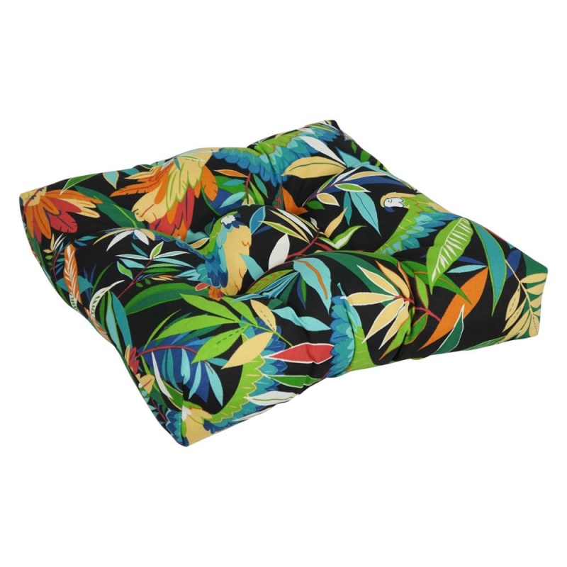 19-Inch Squared Patterned Spun Polyester Tufted Dining Chair Cushion 94005-1Ch-Reo-48