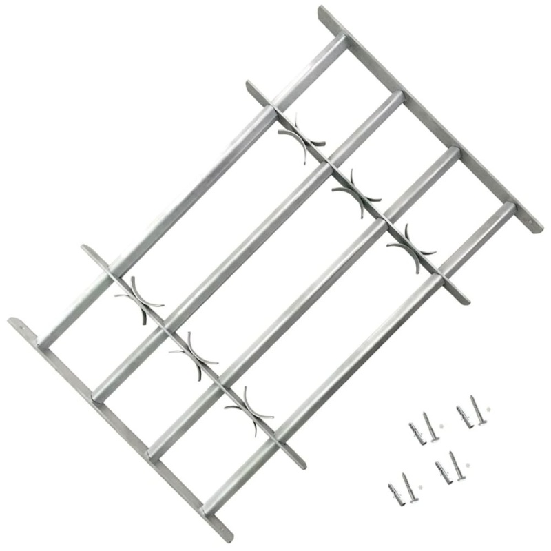 Adjustable Security Grille For Windows With 4 Crossbars 39.4"-59.1", 141387