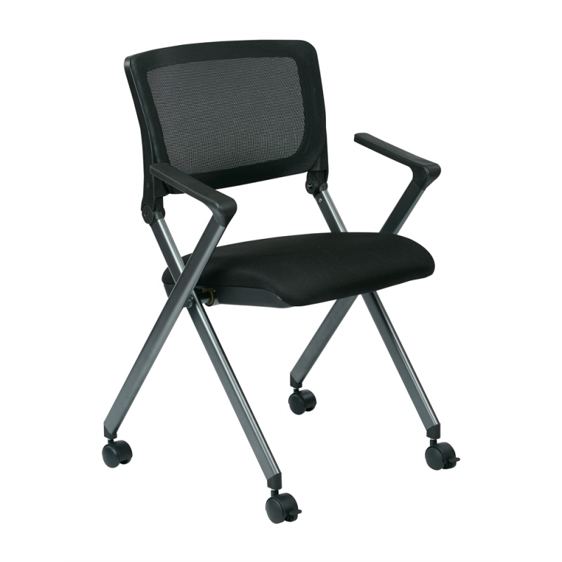 Office Star Folding Chair with Screen Back