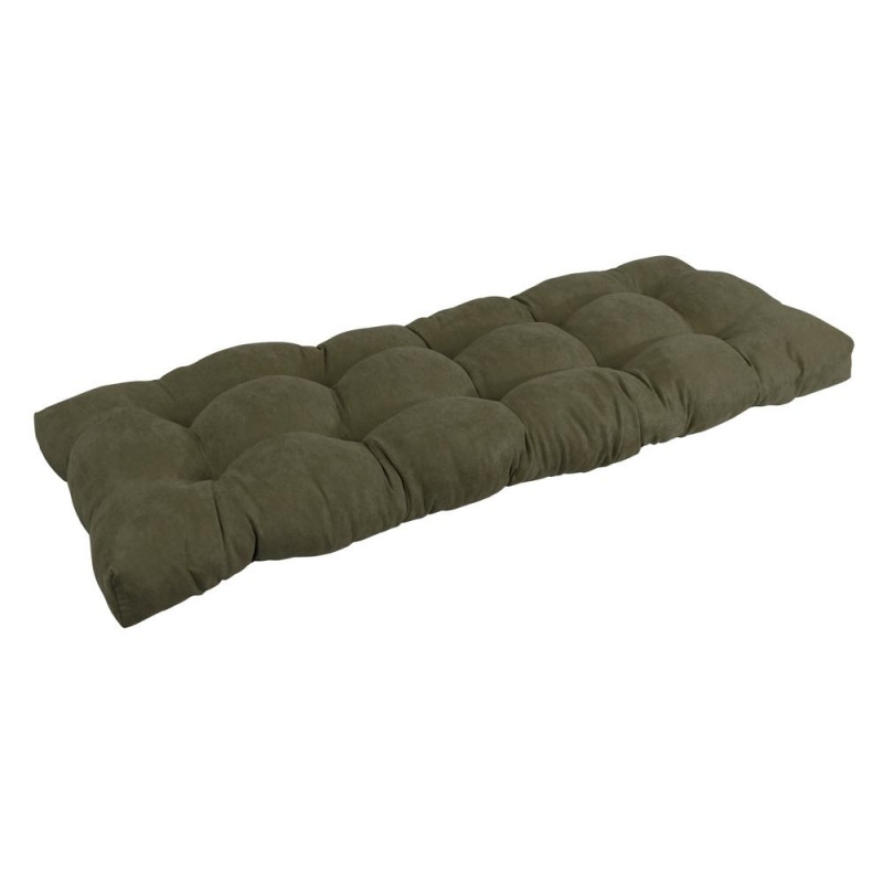 46-Inch By 19-Inch Tufted Solid Microsuede Bench Cushion