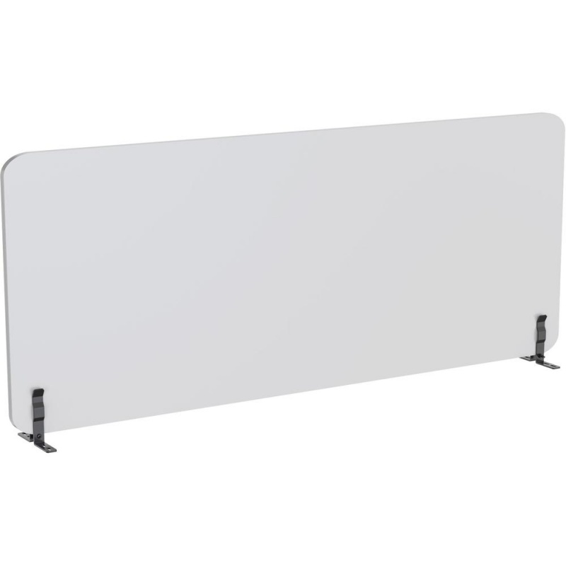 Lorell Acoustic Desktop Privacy Panel - 70.9" Width X 23.6" Height - Polyester Fiber - Light Gray - 1 Each