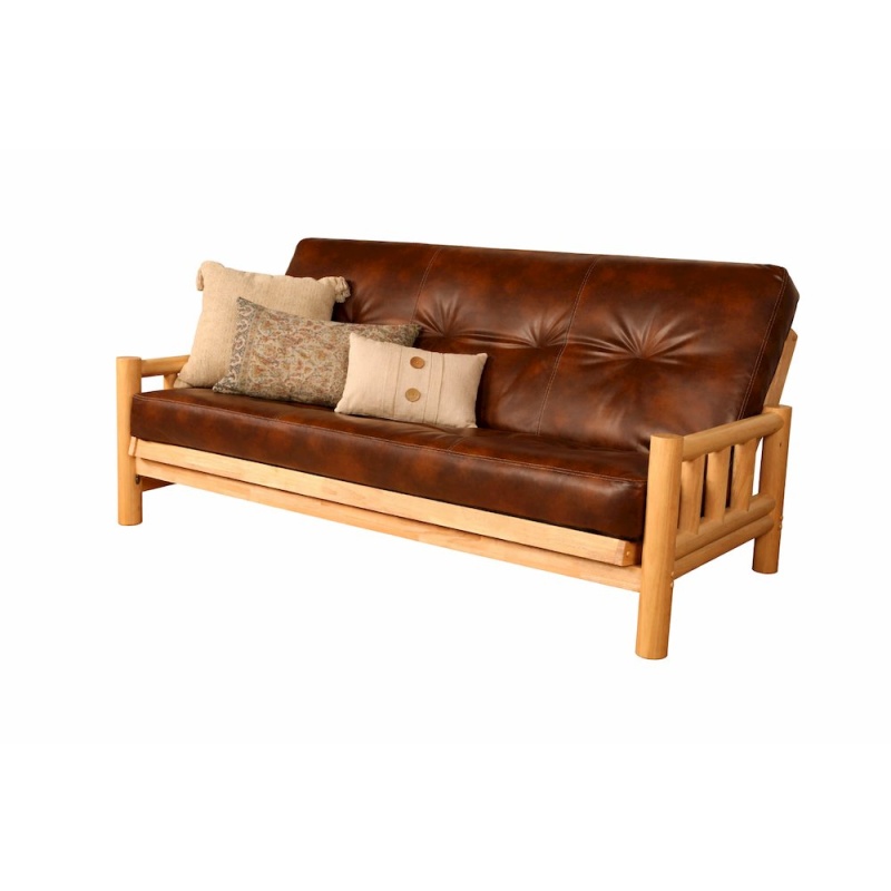 Lodge Frame-Natural Finish-Oregon Trail Saddle Mattress