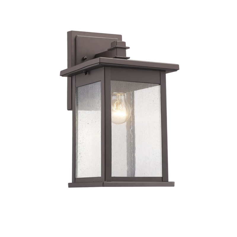 Tristan Transitional 1 Light Rubbed Bronze Outdoor Wall Sconce 14" Height