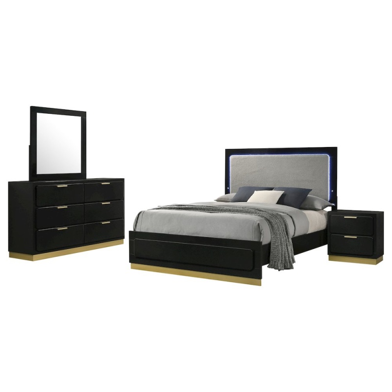 Caraway 4-Piece Queen Bedroom Set Black