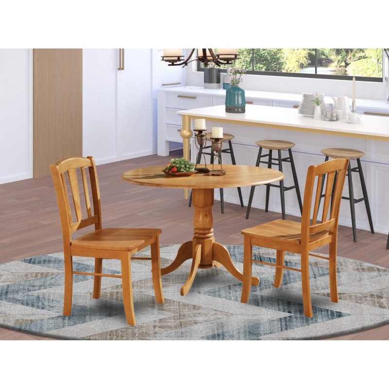 3 Pc Kitchen Table Set with 2 Dinette Chairs