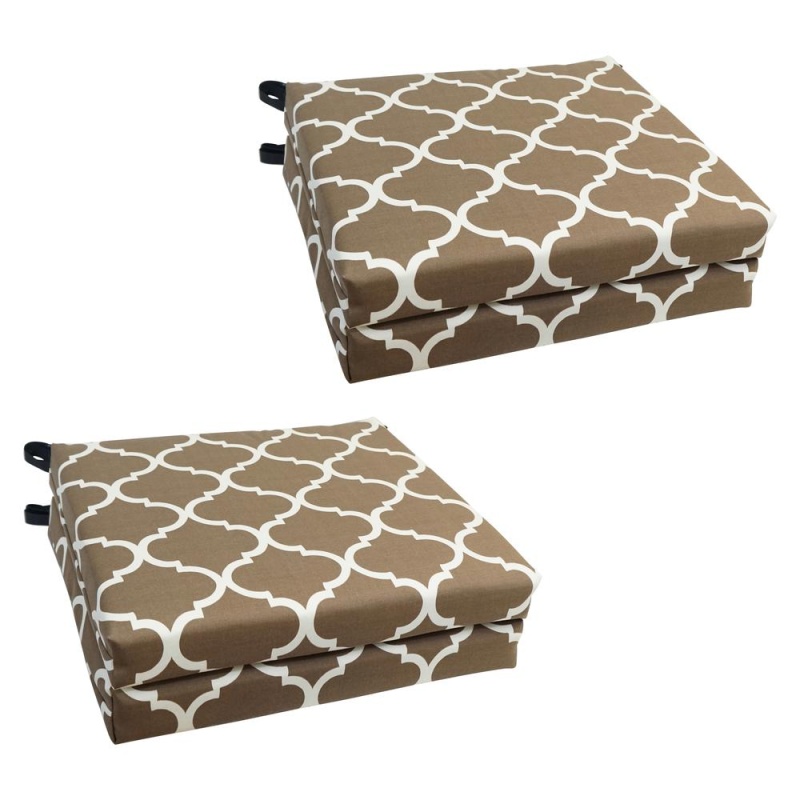 20-Inch by 19-Inch Patterned Outdoor Chair Cushions (Set of 4)