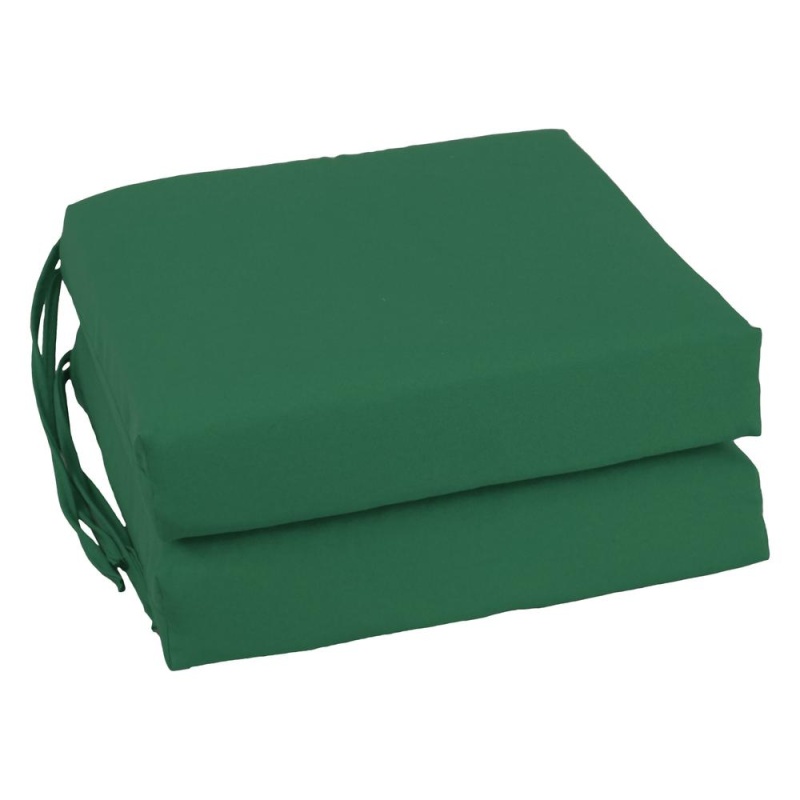 Blazing Needles Indoor 16" X 16" Twill Chair Cushion, Forest Green