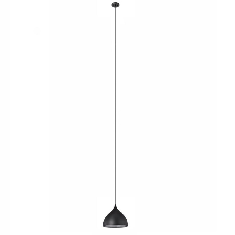 Chloe Lighting Walter Industrial 1 Light Textured Black Mini Pendant Ceiling Fixture 14" Wide
