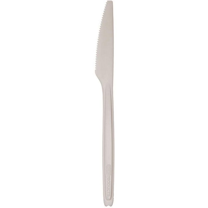 Eco-Products Cutlerease Dispensable Compostable Knives - 960/Carton - 1 X Knife - 6" Length Knife - Compostable - Pla (Polylactic Acid) Plastic - White