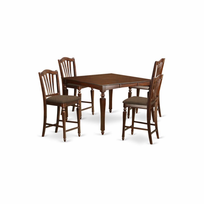 5 Pc Counter Height Dining Set with Square Table