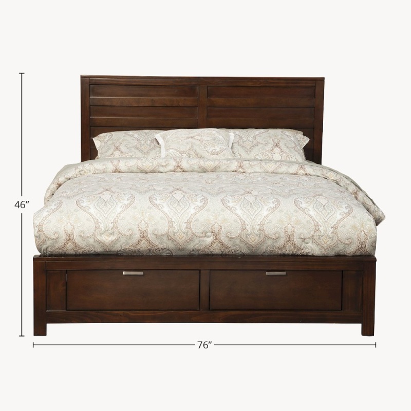 Carmel California King Storage Bed, Cappuccino