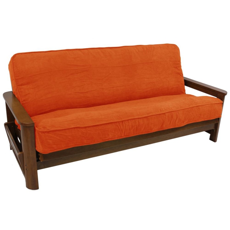 Solid Microsuede Double Corded Full Futon Cover