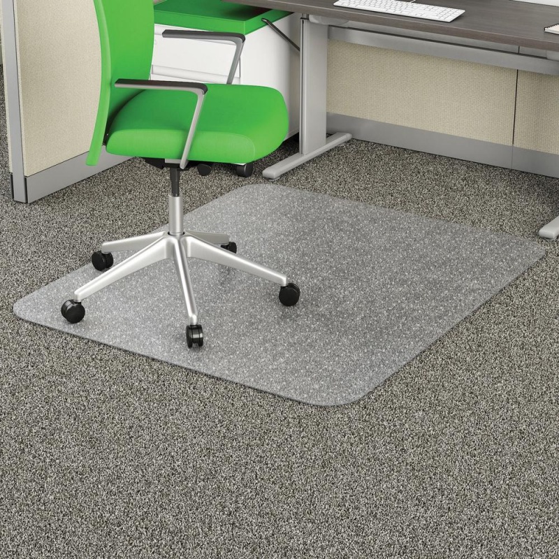 Deflecto Economat Chair Mat - Commercial, Carpet - 48" Length X 36" Width X 0.10" Thickness - Rectangle - Clear