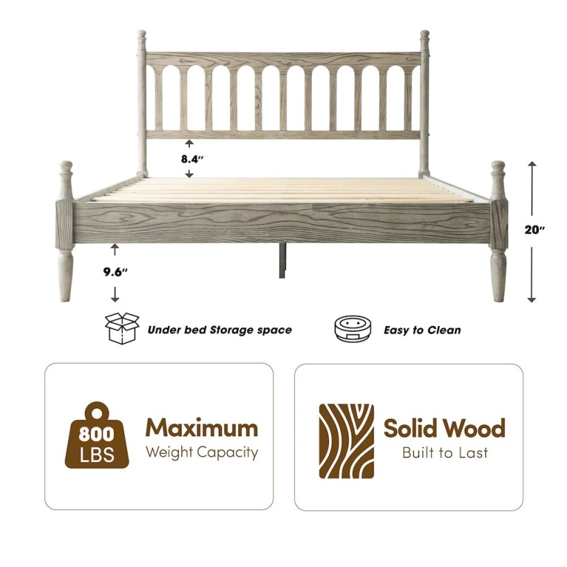 Queen Wooden Platform Bed Frame