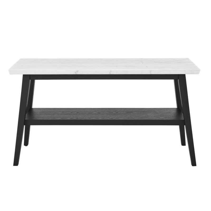 Vida Black White Marble Top Sofa Table