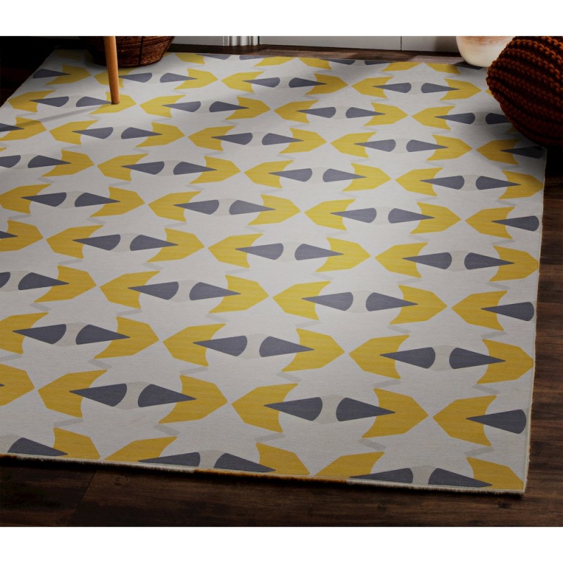 Outdoor Washable Hialeah Ivory & Yellow 5' x 7' Rug