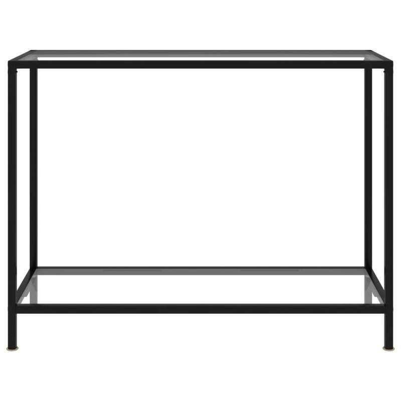 Vidaxl Console Table Transparent 39.4"X13.8"X29.5" Tempered Glass 2835
