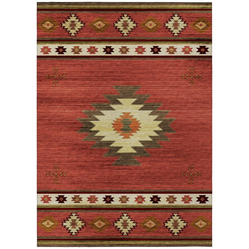 Indoor/Outdoor Sonora Aso34 Spice Washable 10' X 14' Rug