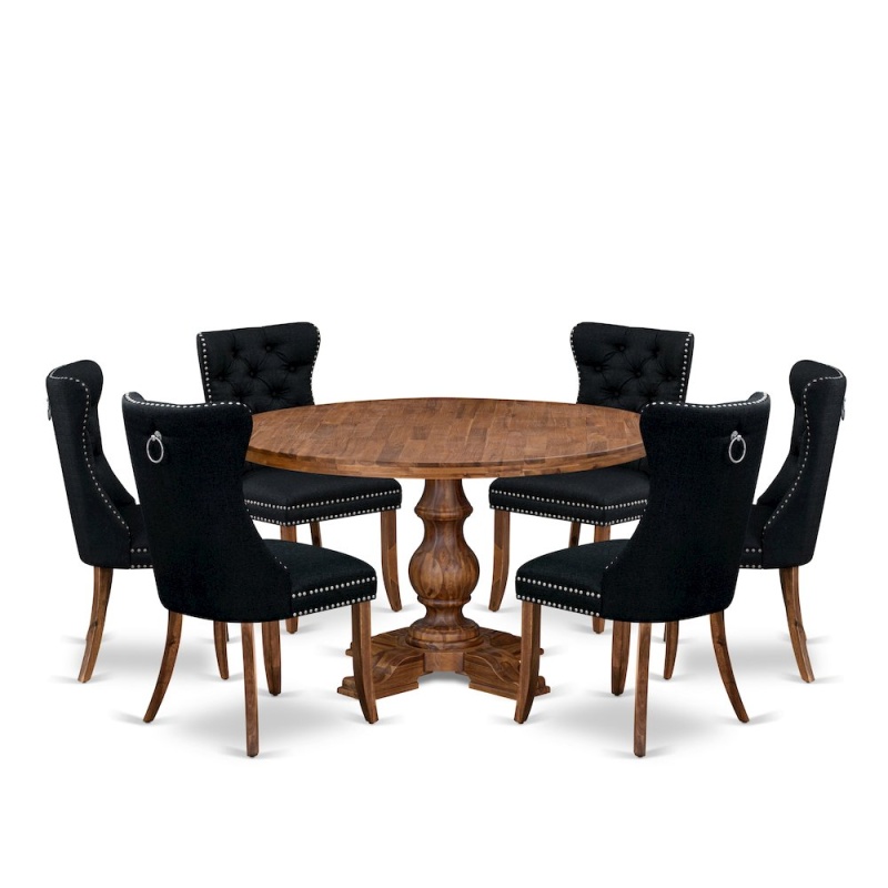 7-Piece Dining Room Set in Black