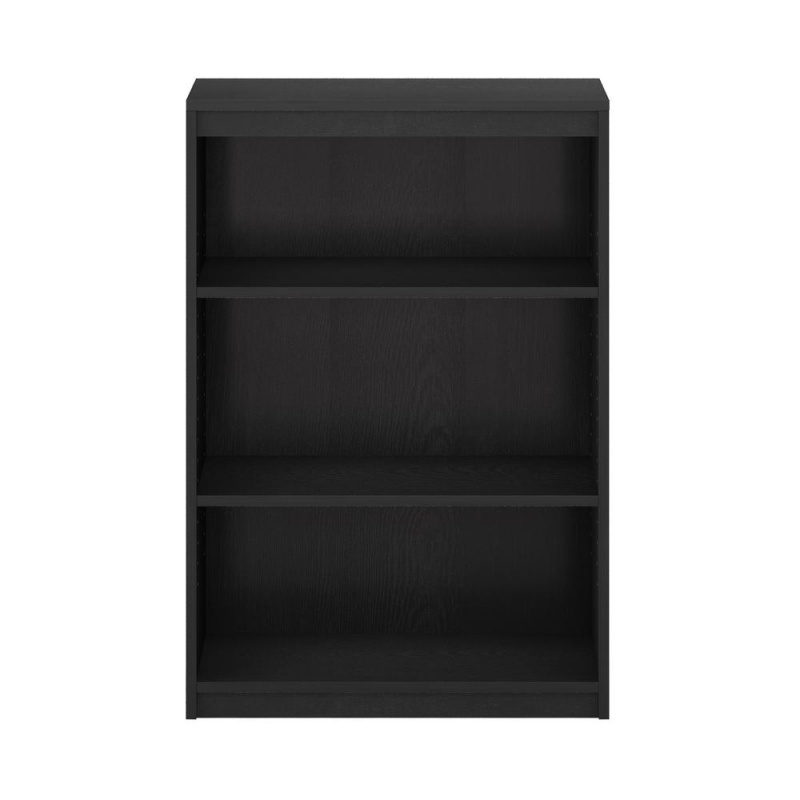 Furinno Gruen 3-Tier Bookcase With Adjustable Shelves, Blackwood