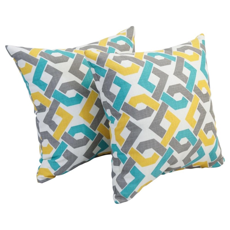 17-Inch Square Polyester Outdoor Throw Pillows (Set Of 2) 9910-S2-Od-186